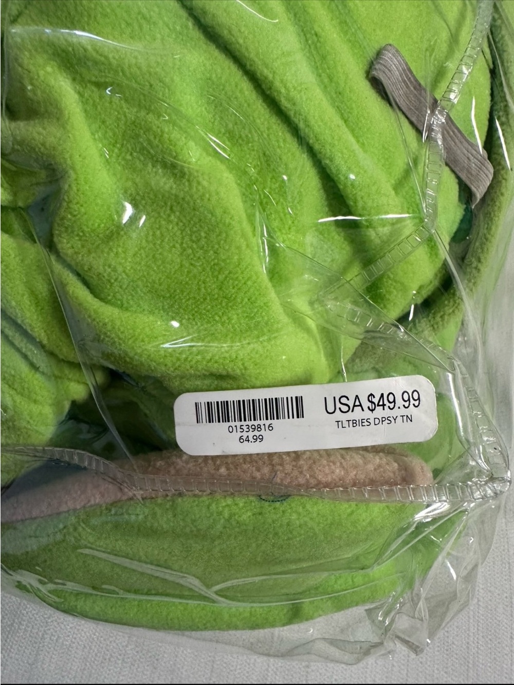 Teletubbies Green Dipsy Polyester Jumpsuit Costume Size Adult Teen *READ* - Picture 5 of 11